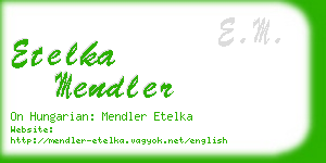 etelka mendler business card